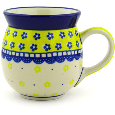 Polish Pottery Bubble Mug 16 oz Sunshine Daisies