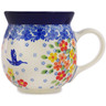 Polish Pottery Bubble Mug 16 oz Sweet Spring Sights UNIKAT