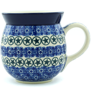 Polish Pottery Bubble Mug 16 oz Texas Lone Star