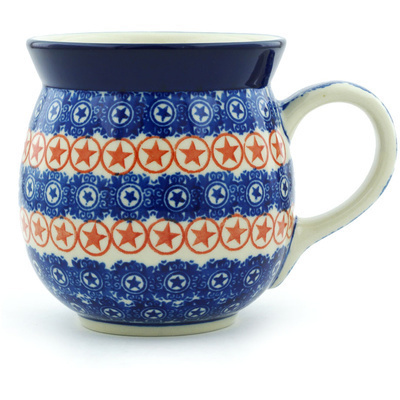 Polish Pottery Bubble Mug 16 oz Texas Lone Star