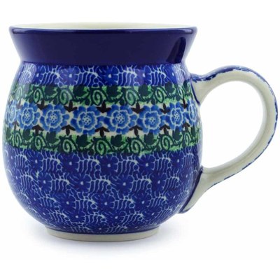 Polish Pottery Bubble Mug 16 oz Tranquility Blue