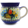 Polish Pottery Bubble Mug 16 oz Tulip Splendor UNIKAT