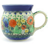 Polish Pottery Bubble Mug 16 oz Wild Garden UNIKAT