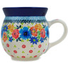 Polish Pottery Bubble Mug 16 oz Wreath Of Life UNIKAT