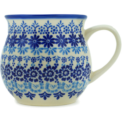 Polish Pottery Bubble Mug 19 oz Blue Magnificence