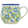 Polish Pottery Bubble Mug 19 oz Forget-me-not Field