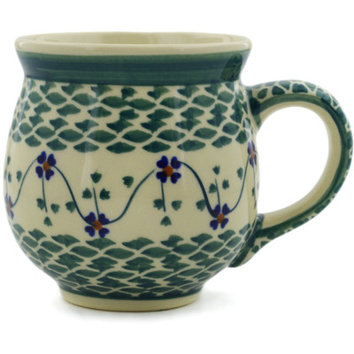 Polish Pottery Bubble Mug 19 oz Lucky Blue Clover