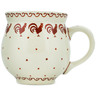 Polish Pottery Bubble Mug 19 oz Retro Rooster