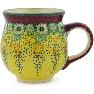 Polish Pottery Bubble Mug 19 oz Sunshine Grotto UNIKAT