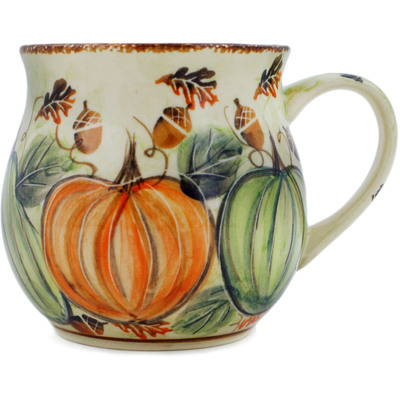 Polish Pottery Bubble Mug 20 oz Autumn Produce UNIKAT