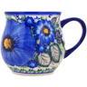 Polish Pottery Bubble Mug 20 oz Azure Passion UNIKAT