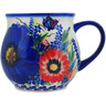 Polish Pottery Bubble Mug 20 oz Bluebonnet Spring UNIKAT