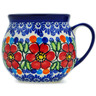 Polish Pottery Bubble Mug 20 oz Red Delight UNIKAT