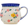 Polish Pottery Bubble Mug 21 oz Hibiscus Splendor