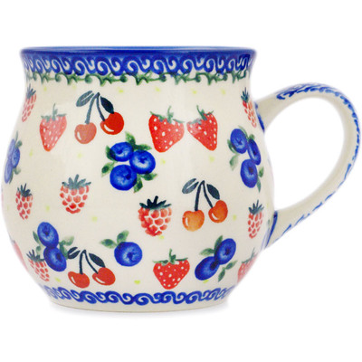 Polish Pottery Bubble Mug 21 oz Mixed Berry