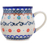 Polish Pottery Bubble Mug 21 oz Sunflower Dance