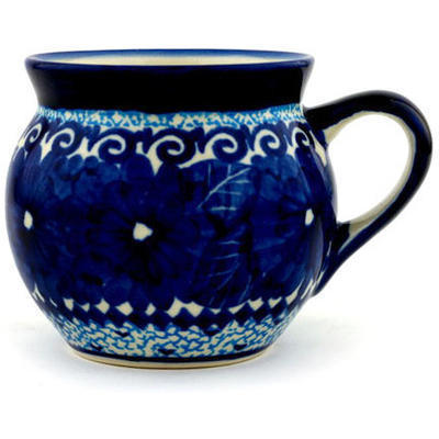 Polish Pottery Bubble Mug 7 oz Azure Sea UNIKAT