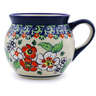 Polish Pottery Bubble Mug 7 oz Flower Heaven UNIKAT