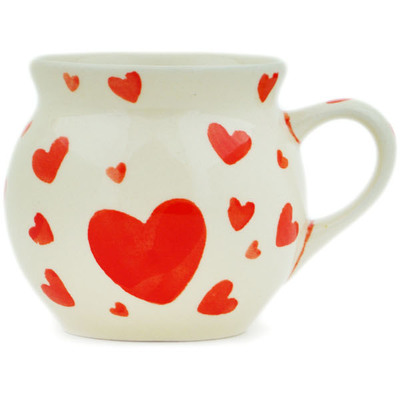Polish Pottery Bubble Mug 7 oz Love Is In The Air