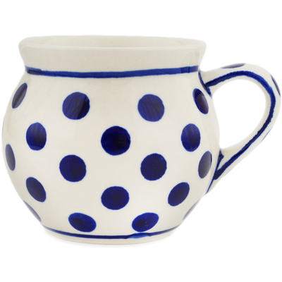 Polish Pottery Bubble Mug 7 oz Polka Dot