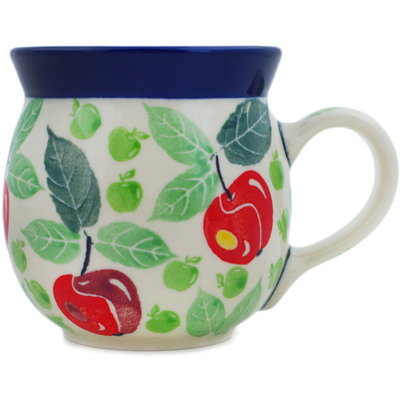 Polish Pottery Bubble Mug 8 oz Apple Picking