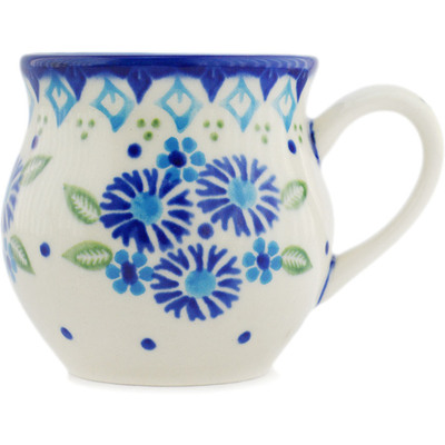 Polish Pottery Bubble Mug 8 oz Aster Patches
