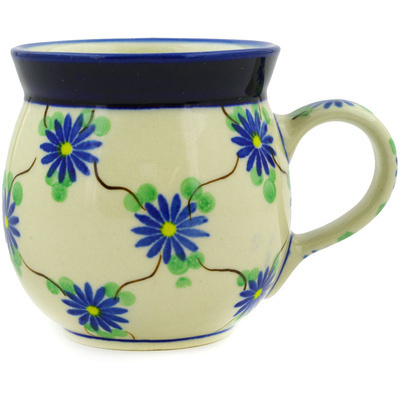 Polish Pottery Bubble Mug 8 oz Aster Trellis