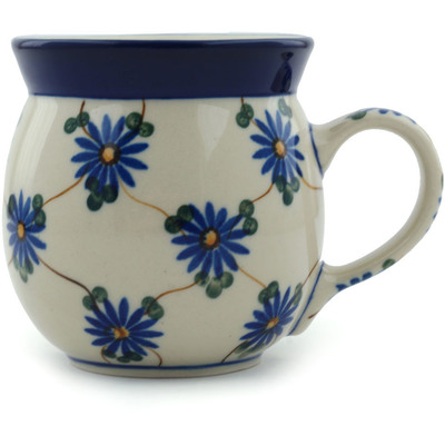 Polish Pottery Bubble Mug 8 oz Aster Trellis