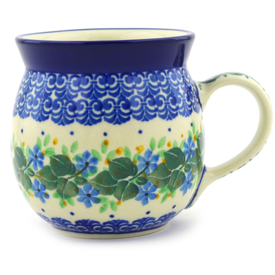 Polish Pottery Bubble Mug 8 oz Aster Wreath