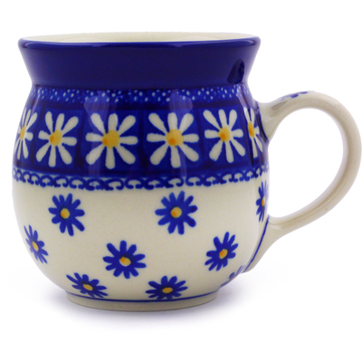 Polish Pottery Bubble Mug 8 oz Asters And Daisies