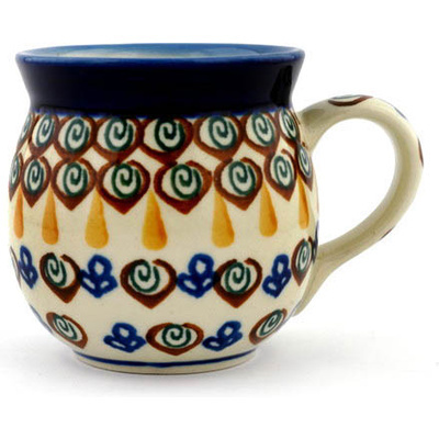 Polish Pottery Bubble Mug 8 oz Autumn Buds