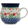 Polish Pottery Bubble Mug 8 oz Babcia&#039;s Garden