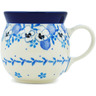 Polish Pottery Bubble Mug 8 oz Baby Blue