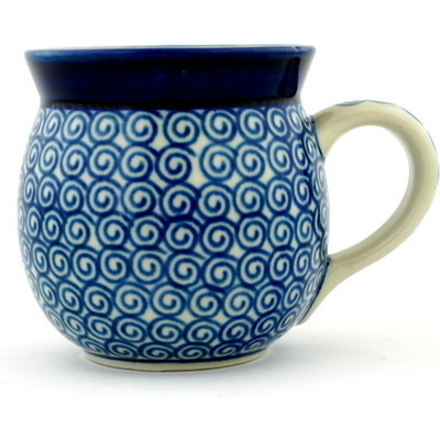 Polish Pottery Bubble Mug 8 oz Baltic Blue