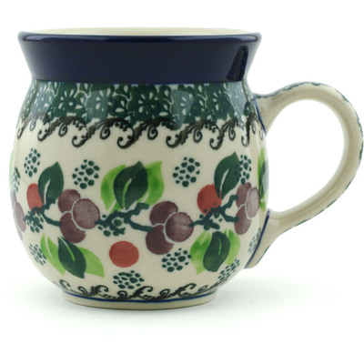 Polish Pottery Bubble Mug 8 oz Berry Garland