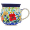 Polish Pottery Bubble Mug 8 oz Blooming Joy UNIKAT