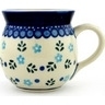 Polish Pottery Bubble Mug 8 oz Blue Alysum Patch