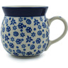 Polish Pottery Bubble Mug 8 oz Blue Confetti