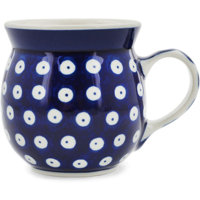 Polish Pottery Bubble Mug 8 oz Blue Eyes