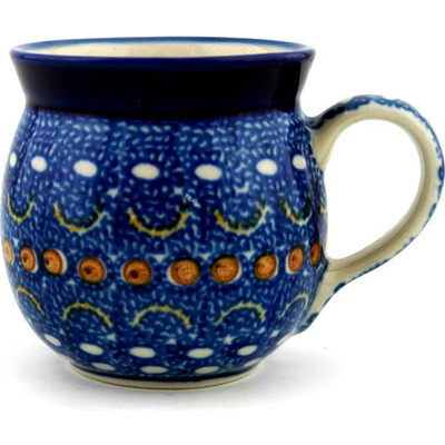 Polish Pottery Bubble Mug 8 oz Blue Horizons