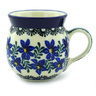 Polish Pottery Bubble Mug 8 oz Blue Violets