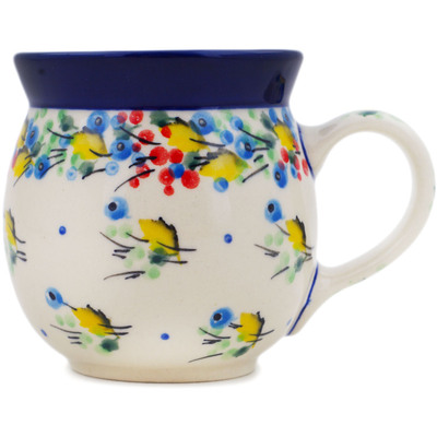 Polish Pottery Bubble Mug 8 oz Blueberry Season UNIKAT