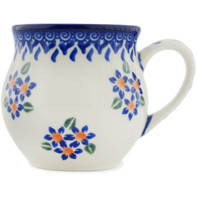 Polish Pottery Bubble Mug 8 oz Bright Bunches