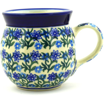 Polish Pottery Bubble Mug 8 oz Climbing Daisy