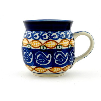 Polish Pottery Bubble Mug 8 oz Corn Circle