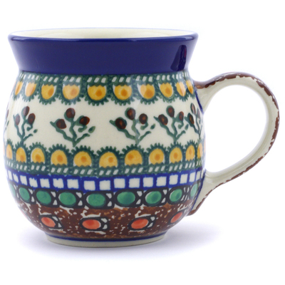 Polish Pottery Bubble Mug 8 oz Cranberry Medley UNIKAT