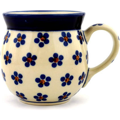 Polish Pottery Bubble Mug 8 oz Daisy Dots