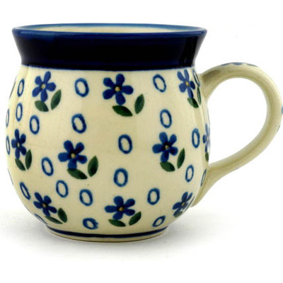 Polish Pottery Bubble Mug 8 oz Daisy Sprinkles