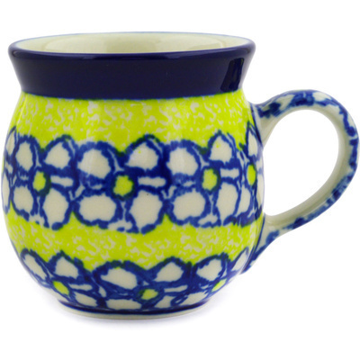 Polish Pottery Bubble Mug 8 oz Daisy Sunshine