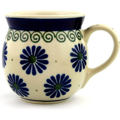 Polish Pottery Bubble Mug 8 oz Diasy Patch